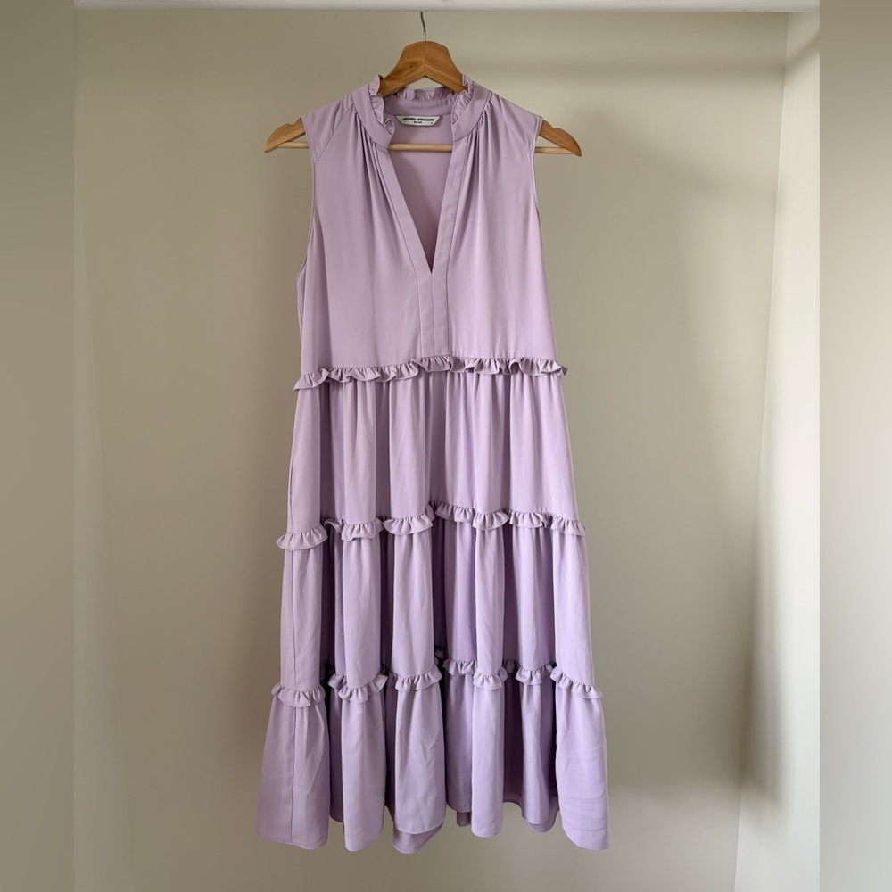 Elegant‎ Lavender Ruffle Maxi Dress